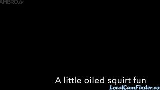 TheRealKittyD - Oiled Squirting Masturbation With Toys