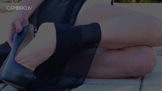 Lesbian foot sniffing